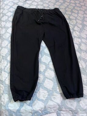Express Black Elastic Waist Joggers with Drawstring